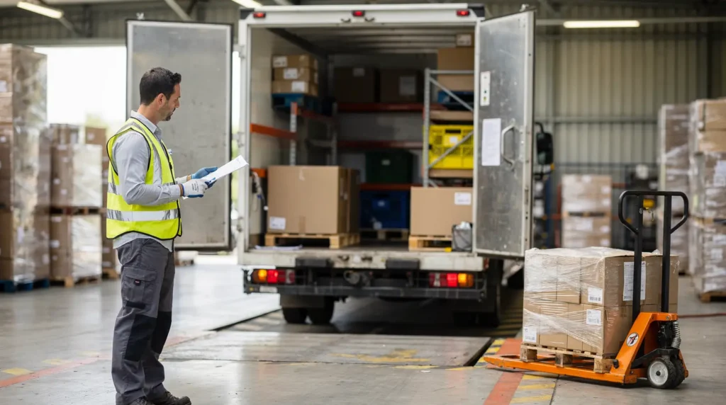 Action Appliance Repair technician with stocked service van and appliance parts in North Texas.