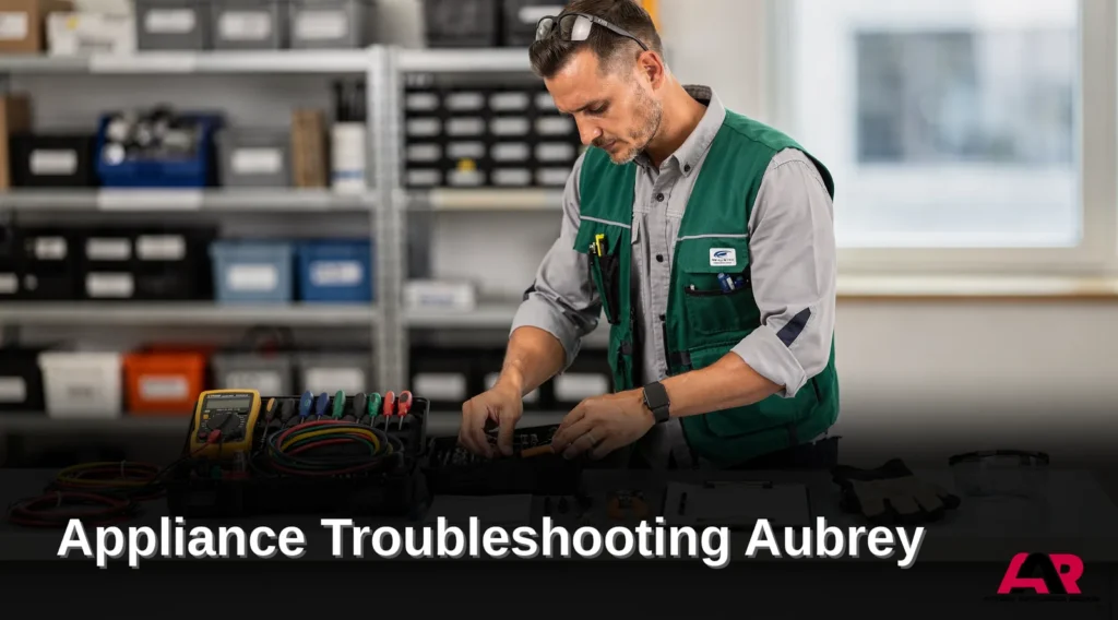 Appliance repair technician with tools and parts, ready to fix appliances in North Texas.