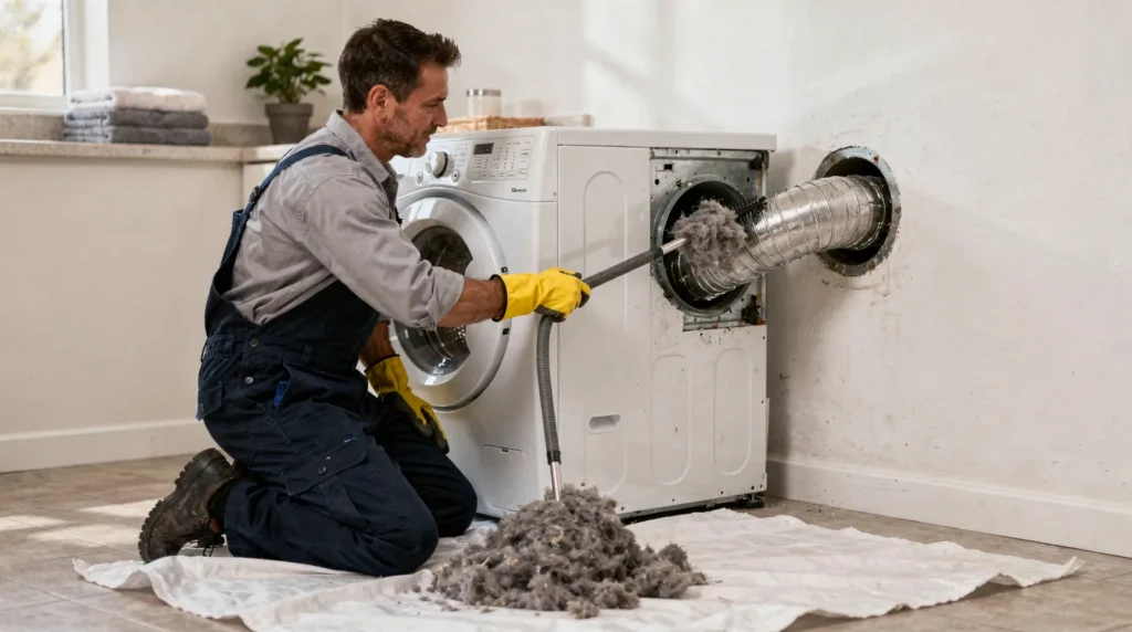 Clogged dryer vents can cause reduced efficiency, higher energy bills, and safety hazards.; Restricted airflow